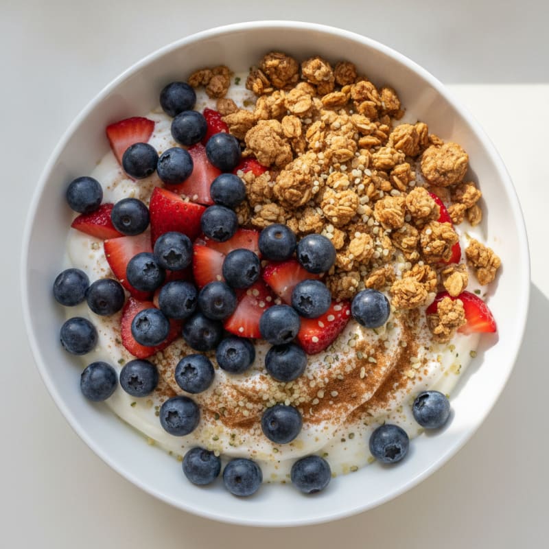 Greek Yogurt Berry Granola Bowl