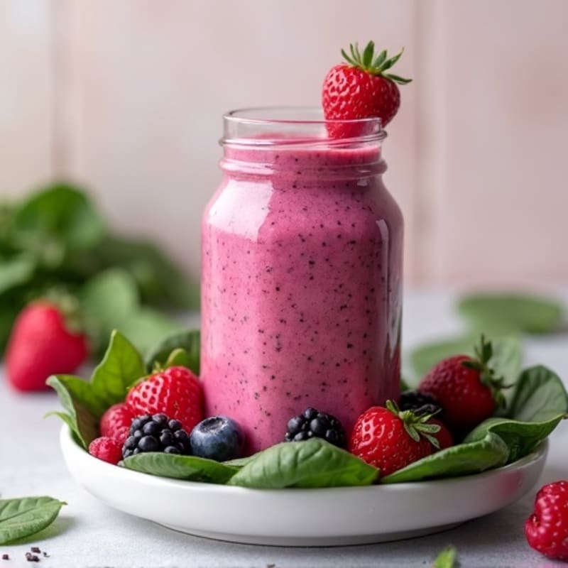Spinach Berry Protein Smoothie