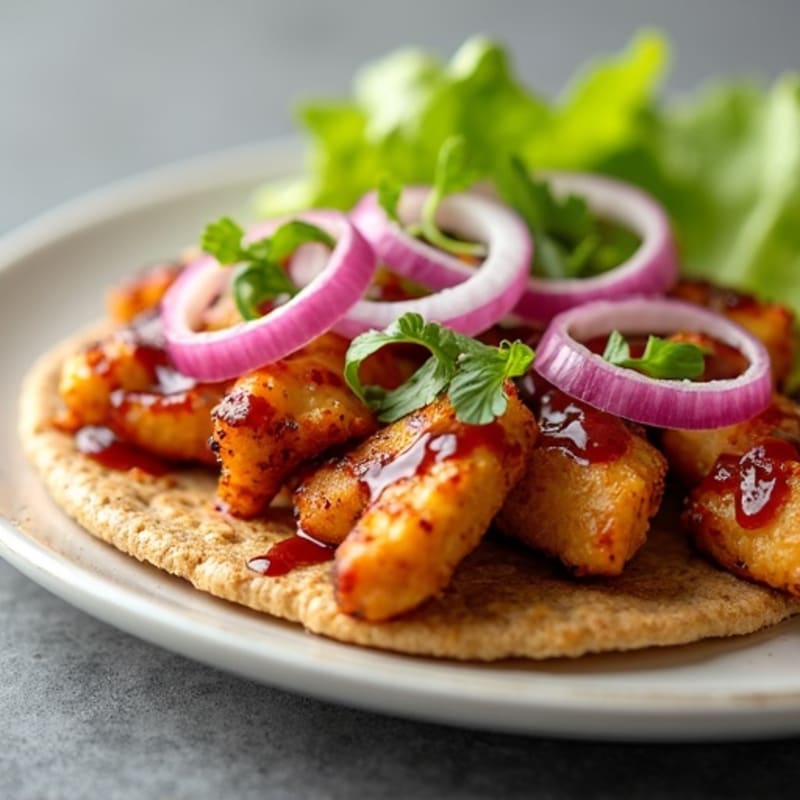 Crispy BBQ Ranch Chicken Flatbread