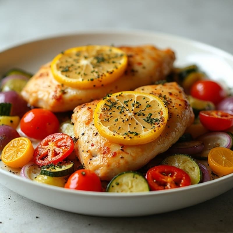 Sheet Pan Lemon Garlic Chicken and Roasted Vegetables