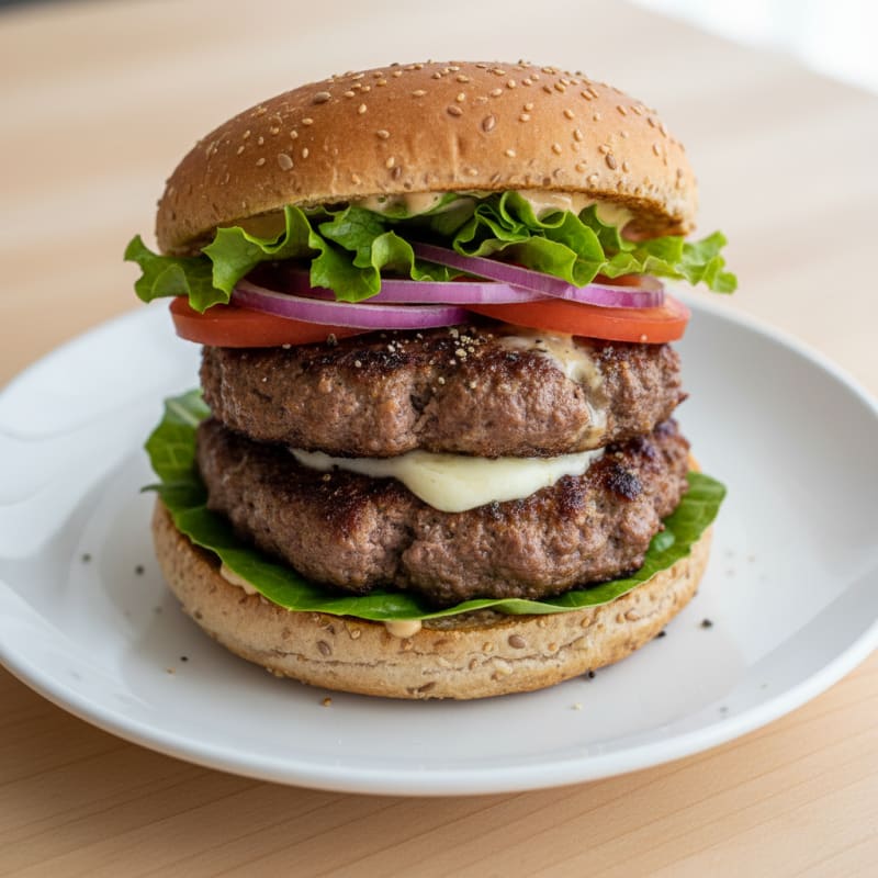 Mozzarella Stick Stuffed Burger