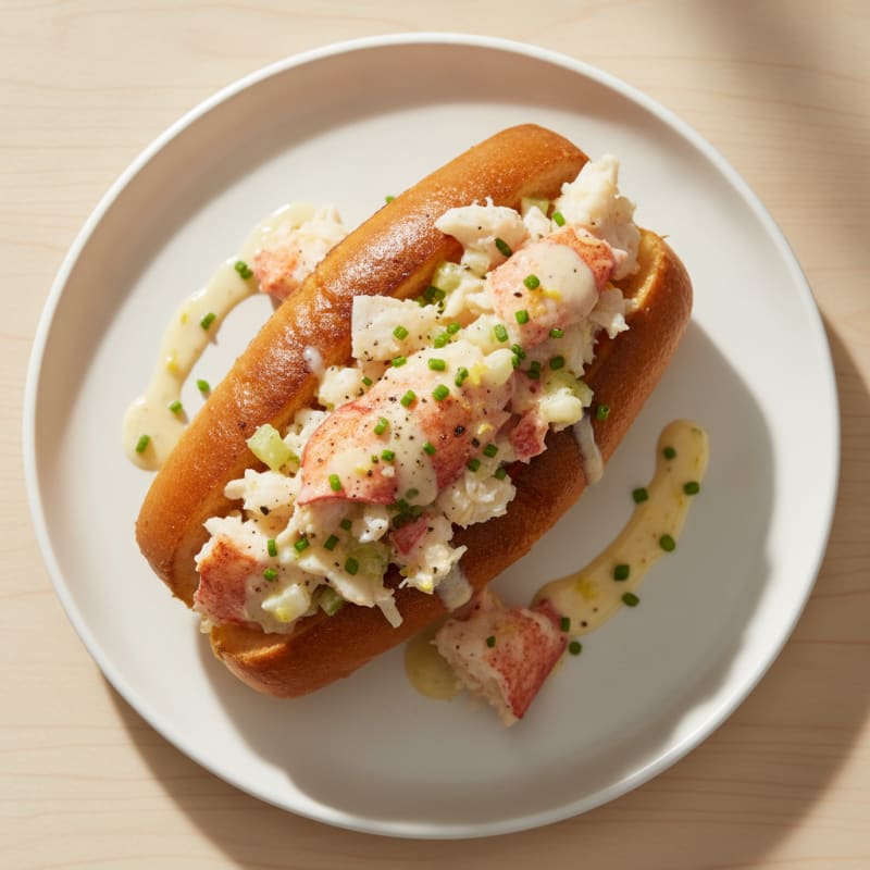 Clean Maine Lobster Roll with Zesty Lemon Aioli