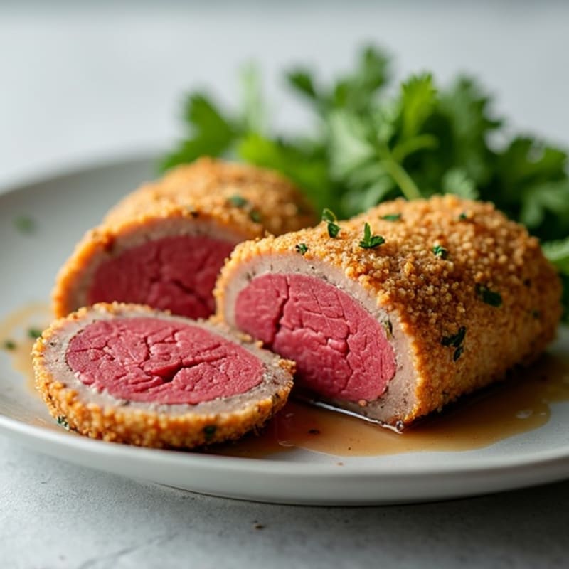 Crispy Mushroom-Wrapped Lean Beef Tenderloin