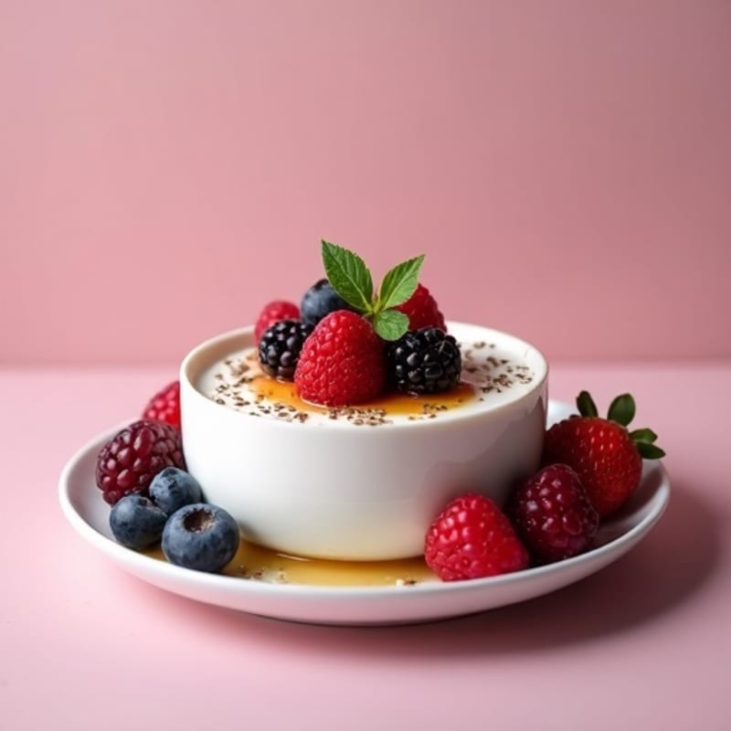 Silky Greek Yogurt Protein Mousse with Berries