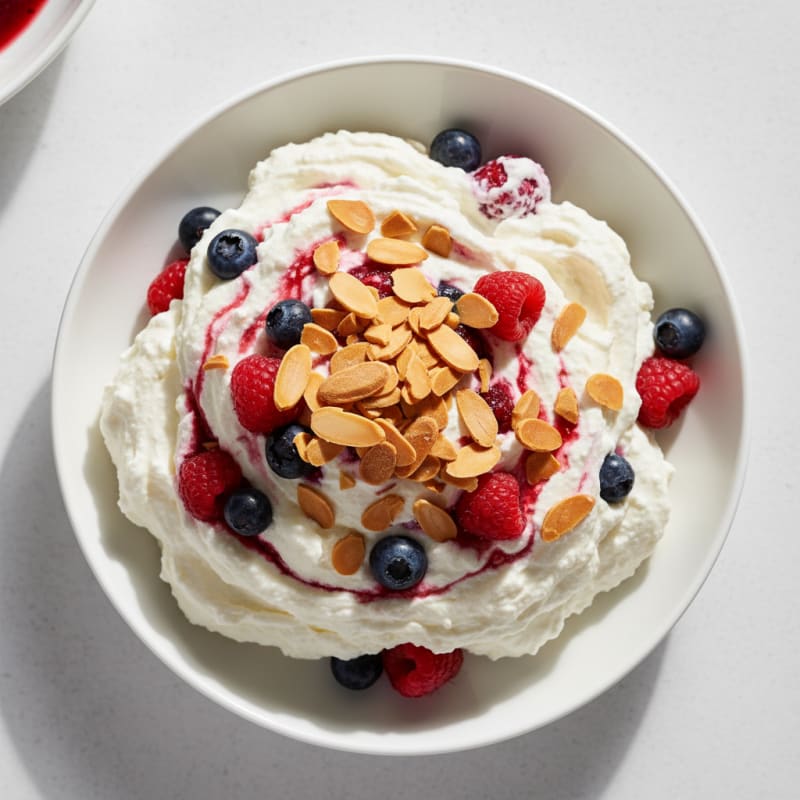 Greek Yogurt Protein Mousse with Mixed Berries