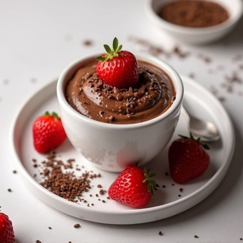 Silky Chocolate Protein Pudding with Chia Seeds