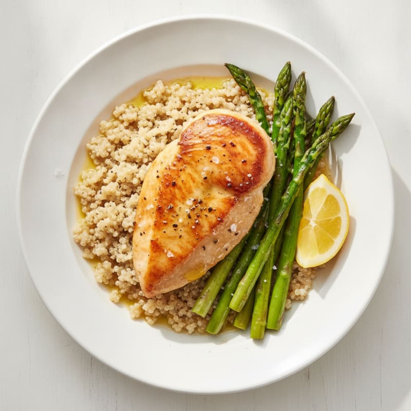 Pan-Seared Chicken with Roasted Asparagus