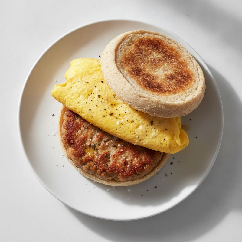 Turkey Sausage and Egg English Muffin