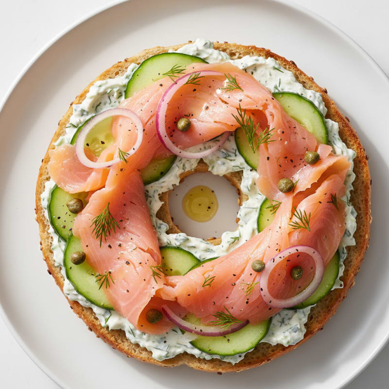 Creamy Smoked Salmon Bagel
