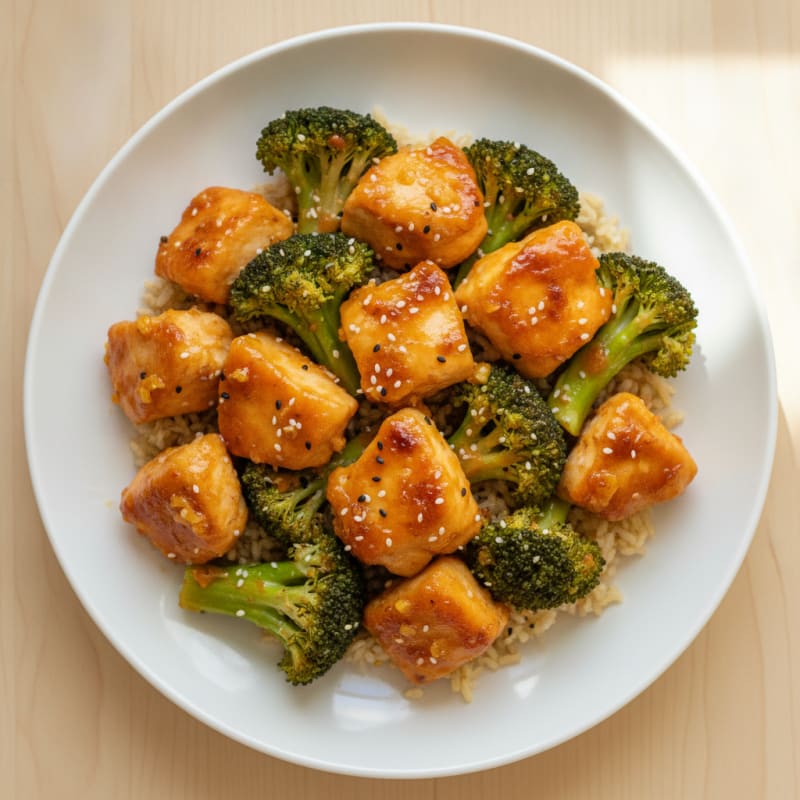 Baked Orange Chicken and Broccoli