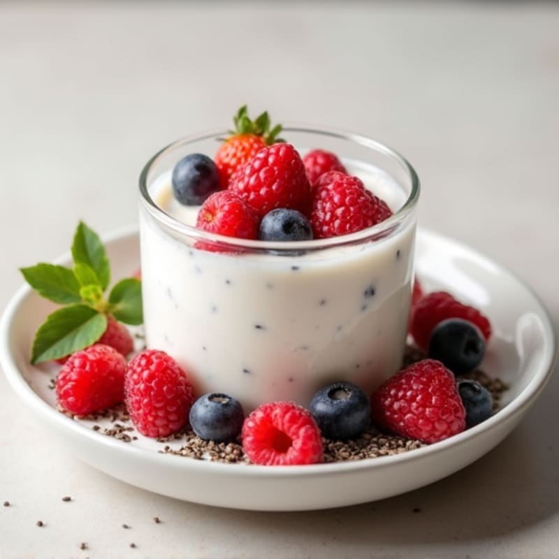 Greek Yogurt with Protein Powder and Chia Seeds