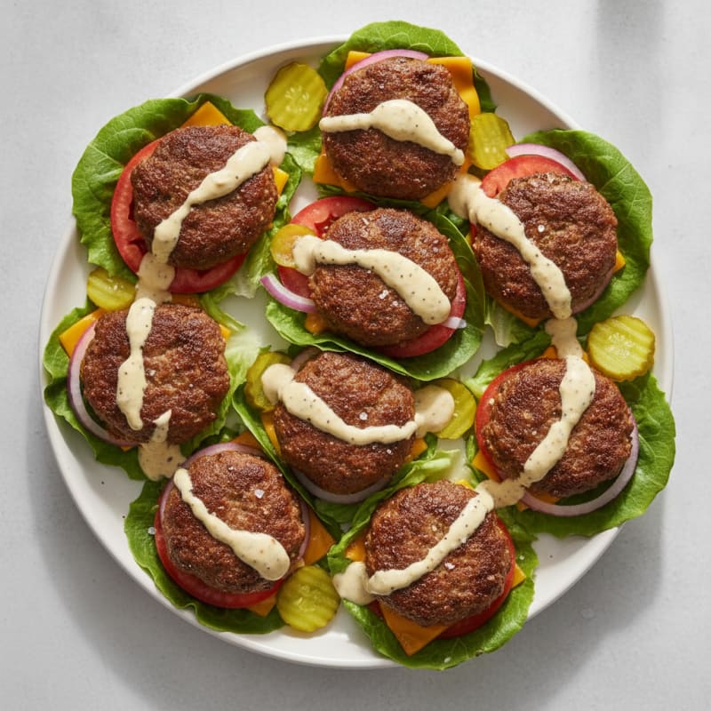 Smash Burger Patty Lettuce Wraps