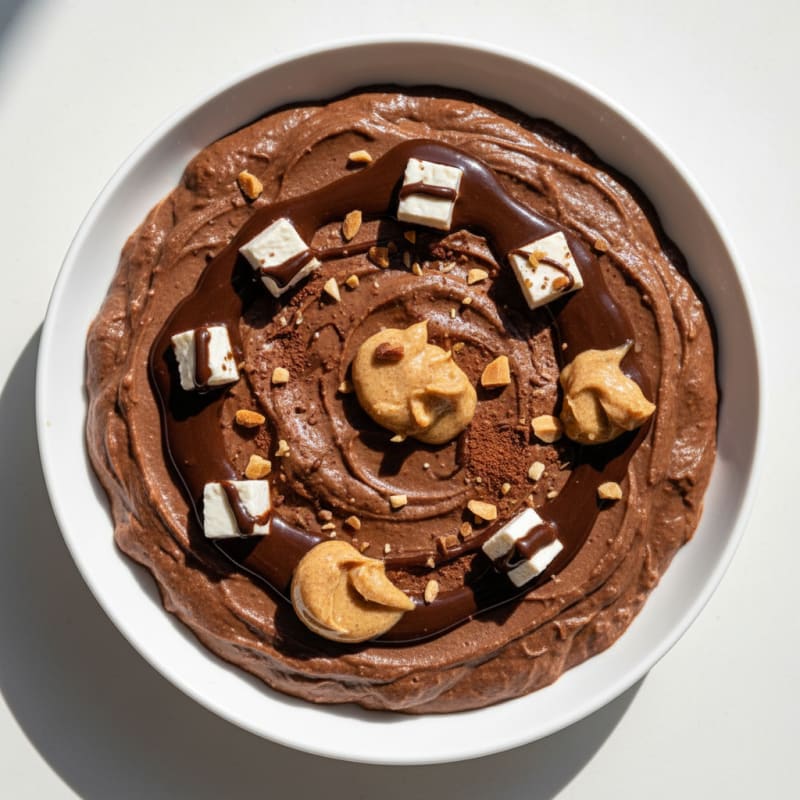 Protein Chocolate Pudding with Silken Tofu and Almond Butter