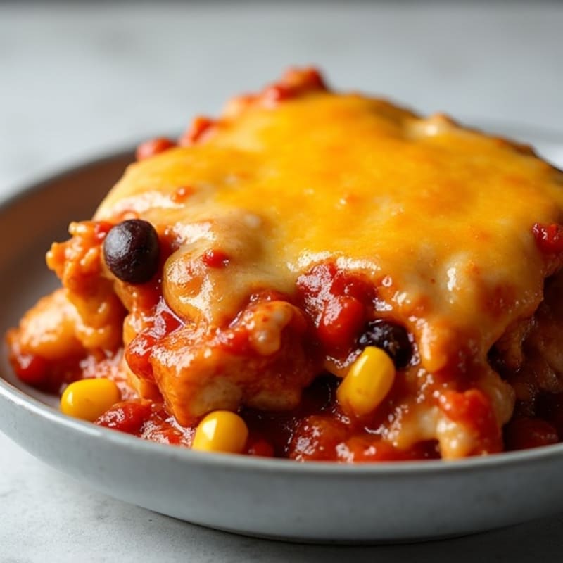 Spiced Chicken Enchilada Casserole