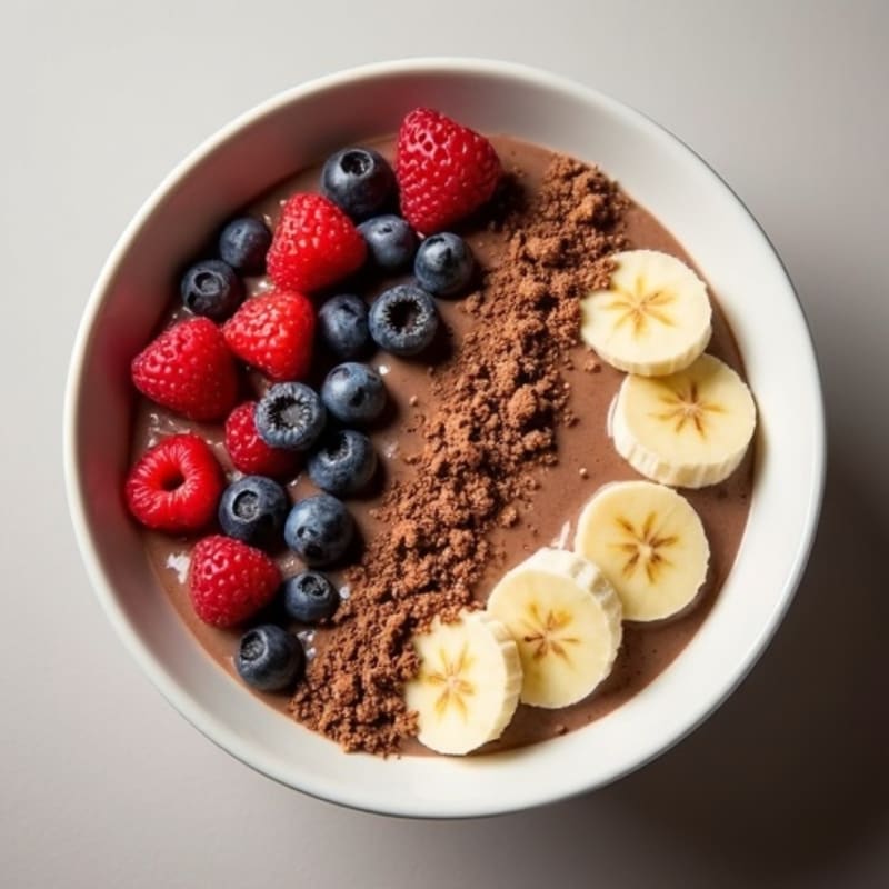 Creamy Chocolate Almond Protein Smoothie Bowl