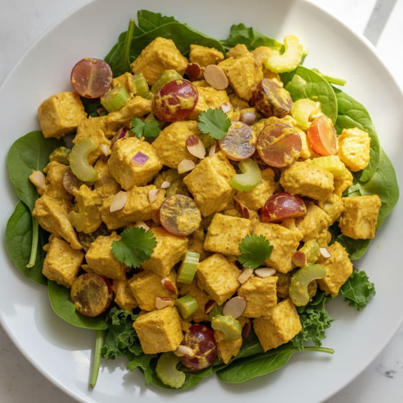 Curried Chicken Salad with Grapes and Celery