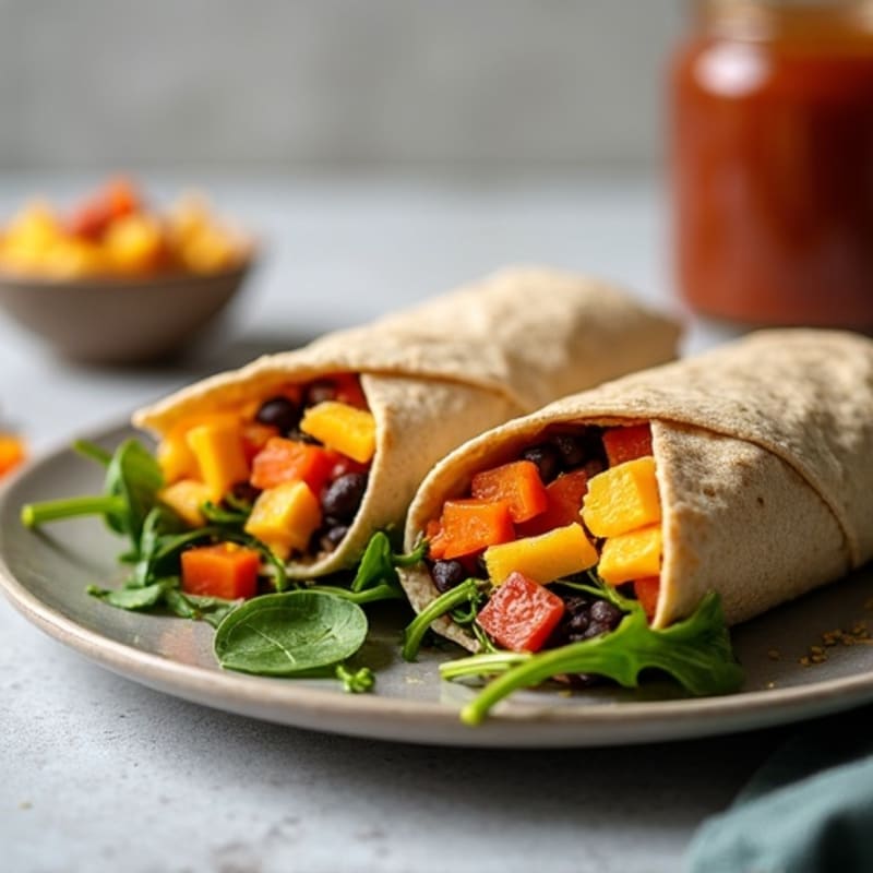 Protein-Packed Sweet Potato Black Bean Breakfast Burrito