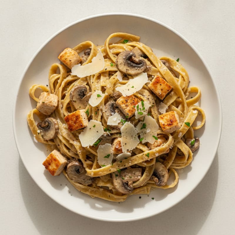 Truffle Mushroom Tagliatelle with Parmesan