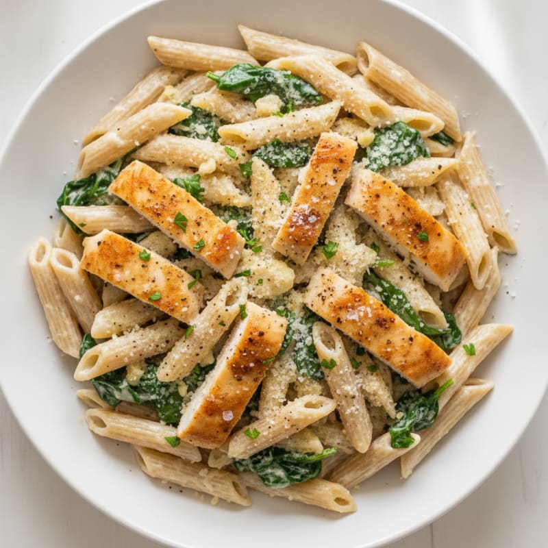 Garlic Parmesan Chicken Alfredo Pasta