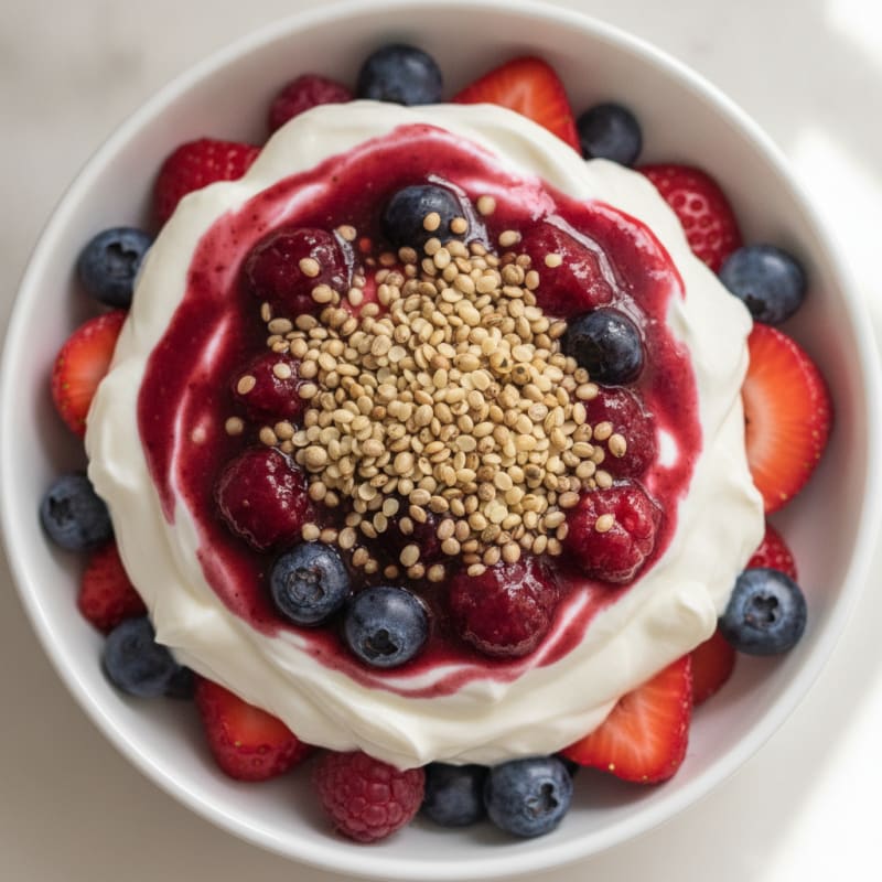 Creamy Greek Yogurt Protein Parfait with Mixed Berries