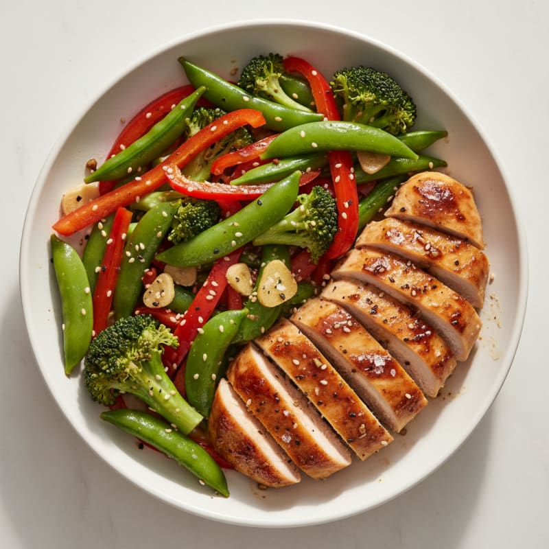 Teriyaki Chicken with Sesame Vegetables