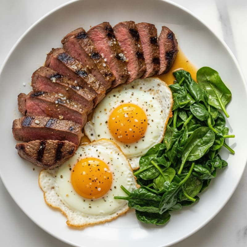 Pan-Seared Steak and Eggs Breakfast