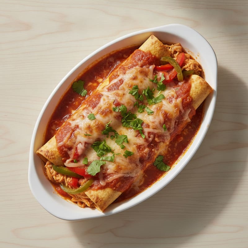 Chicken Enchiladas with Ranchero Sauce