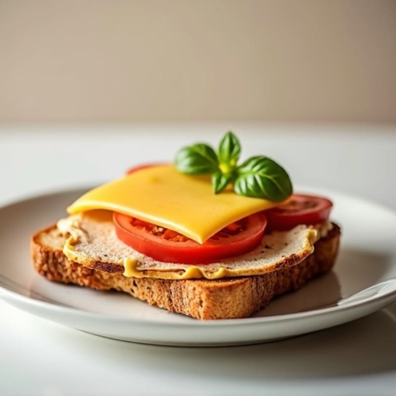 Herb-Roasted Turkey and Melted Swiss Open-Face Sandwich