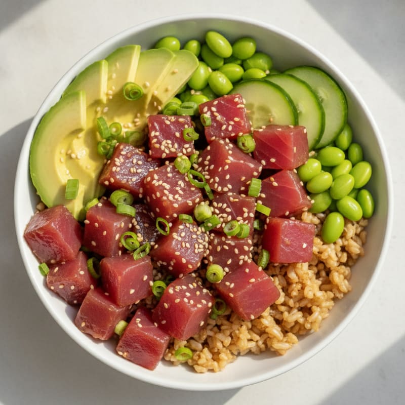 Ahi Tuna Hawaiian Poke Bowl