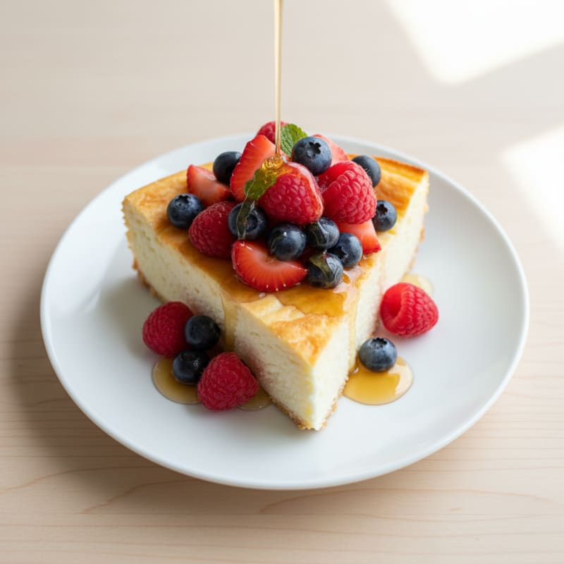Greek Yogurt Protein Cheesecake with Fresh Berries