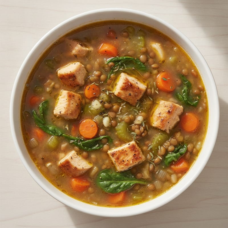 Hearty Lentil Soup with Garden Vegetables