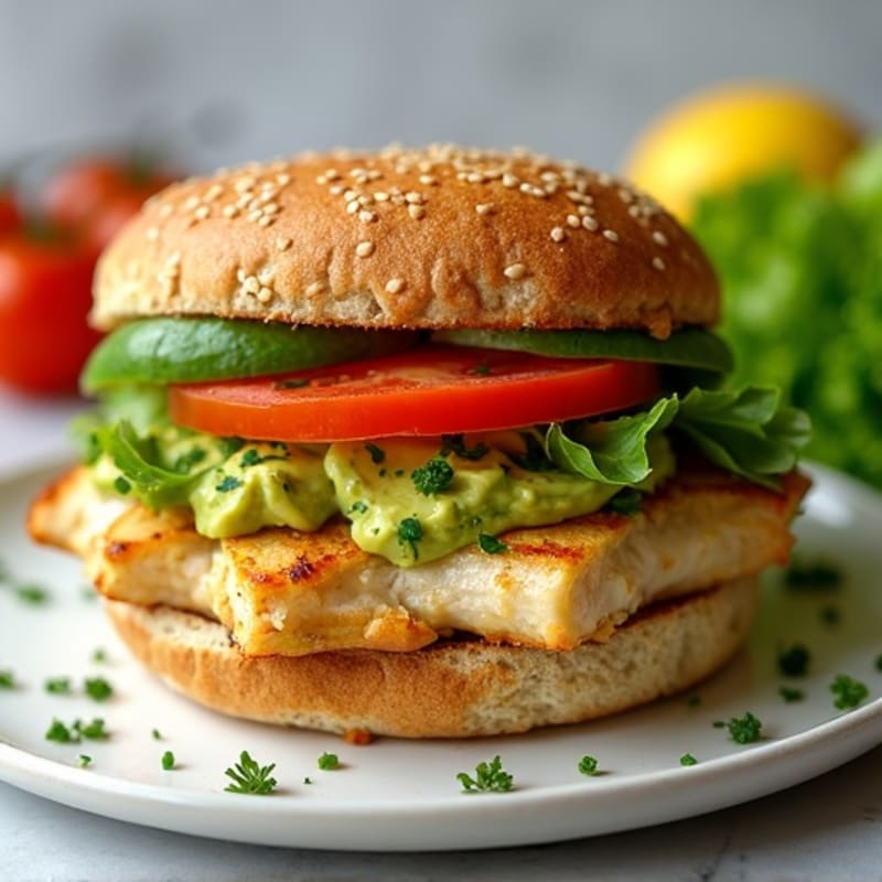 Lemon Herb Grilled Chicken Sandwich with Creamy Avocado