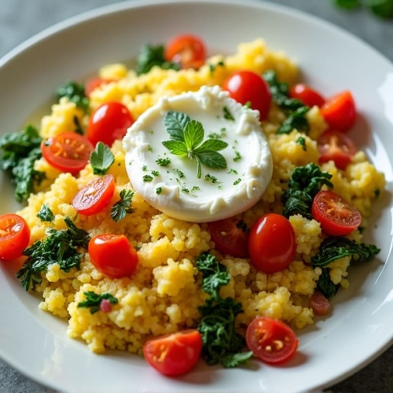 Fresh Herb Fluffy Veggie Scramble