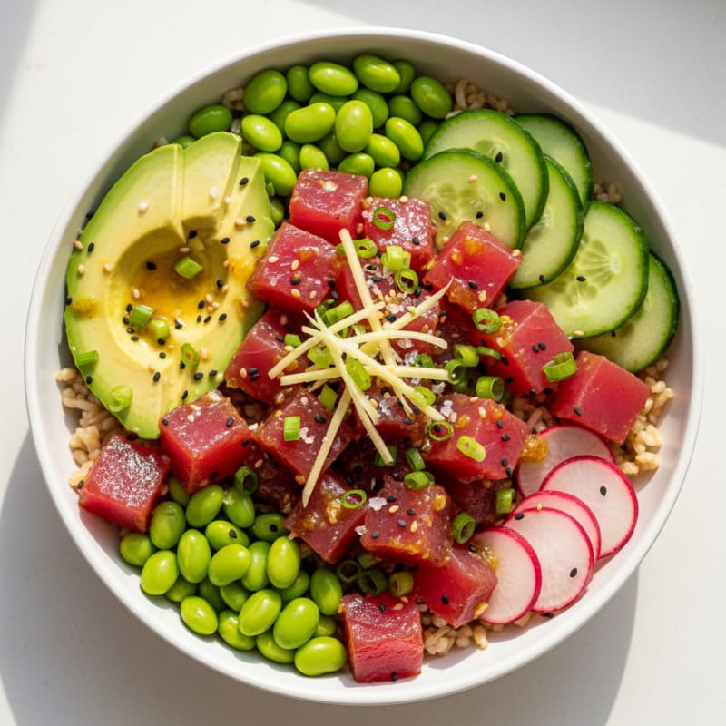 Zesty Hawaiian Tuna Poke Bowl