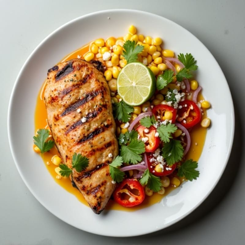 Cilantro-Lime Grilled Chicken with Street Corn Salad