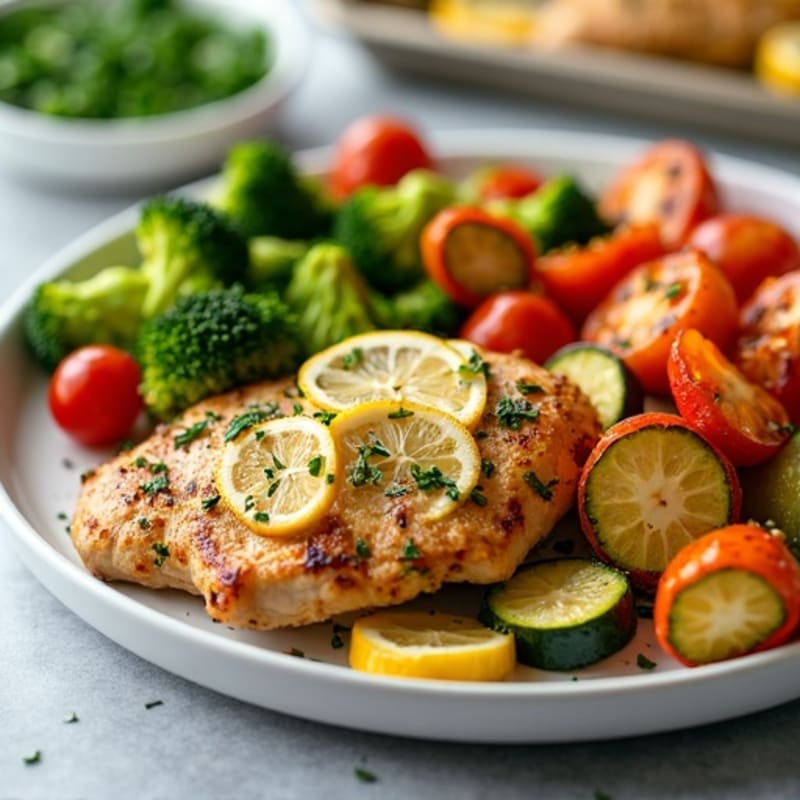 Sheet Pan Lemon Herb Chicken and Crispy Roasted Vegetables