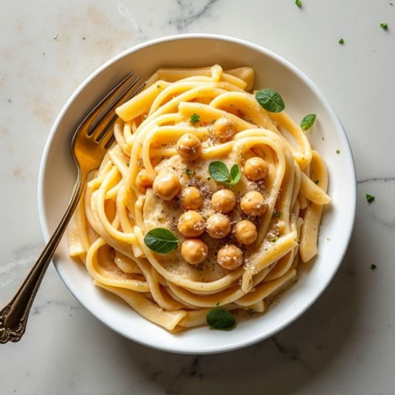 Creamy Plant-Based Cashew Alfredo Pasta