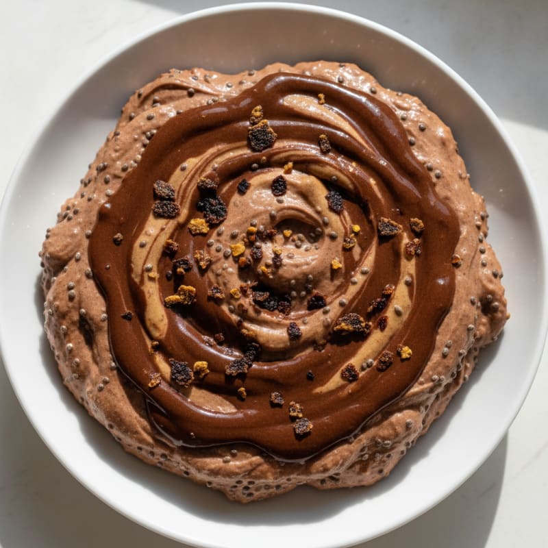 Silky Greek Yogurt Protein Mousse with Cocoa and Chia