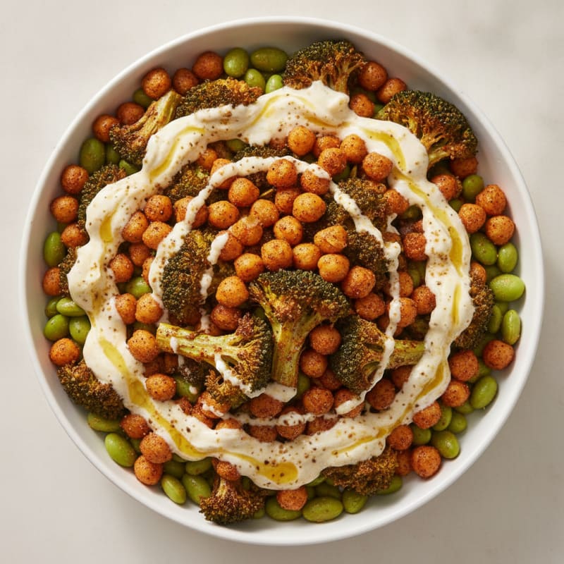 Roasted Vegetable and Chickpea Bowl
