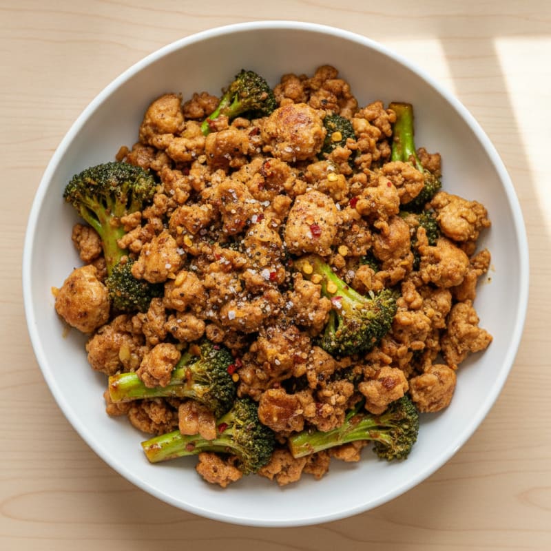 Ground Chicken and Broccoli Stir-Fry