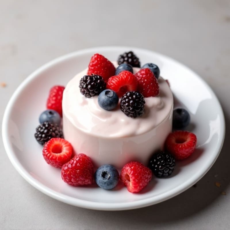 Silky Greek Yogurt Protein Mousse with Fresh Berries