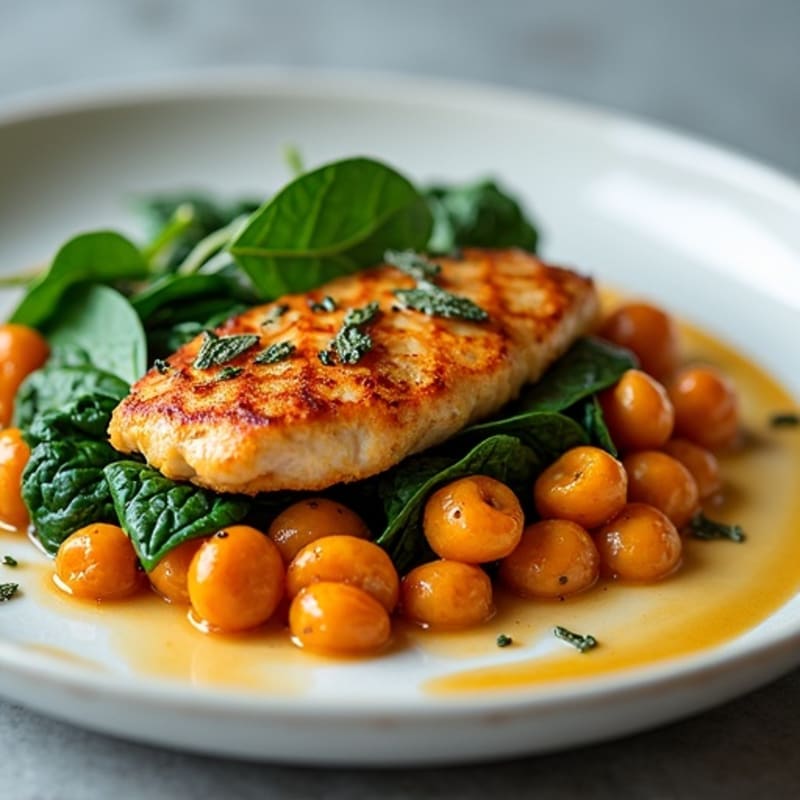 Crispy Sweet Potato Gnocchi with Pan-Seared Chicken, Fresh Spinach, and Sage Brown Butter