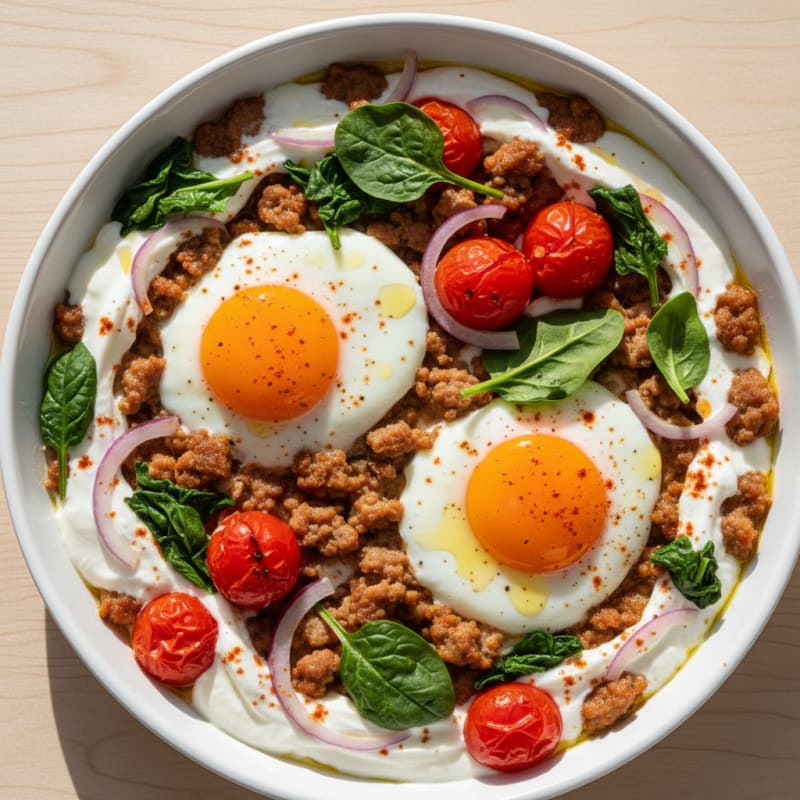 Creamy Baked Eggs with Smoky Chorizo