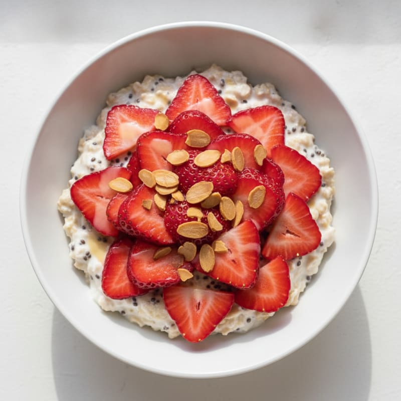 Strawberry Shortcake Overnight Oats
