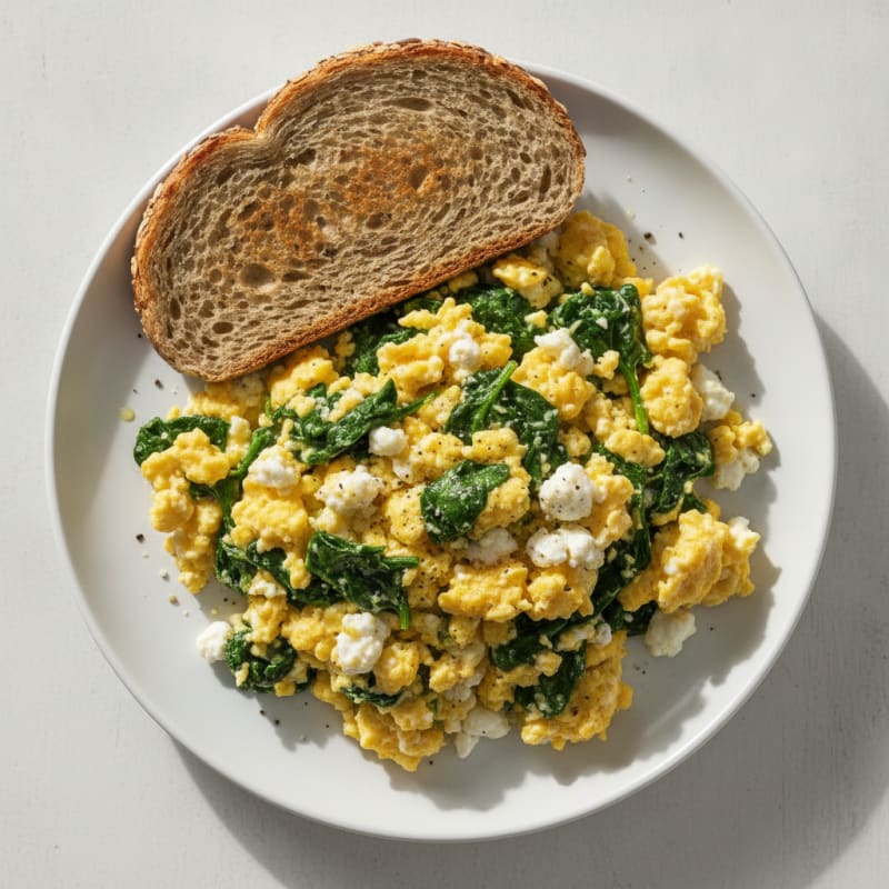 Savory Egg and Spinach Scramble