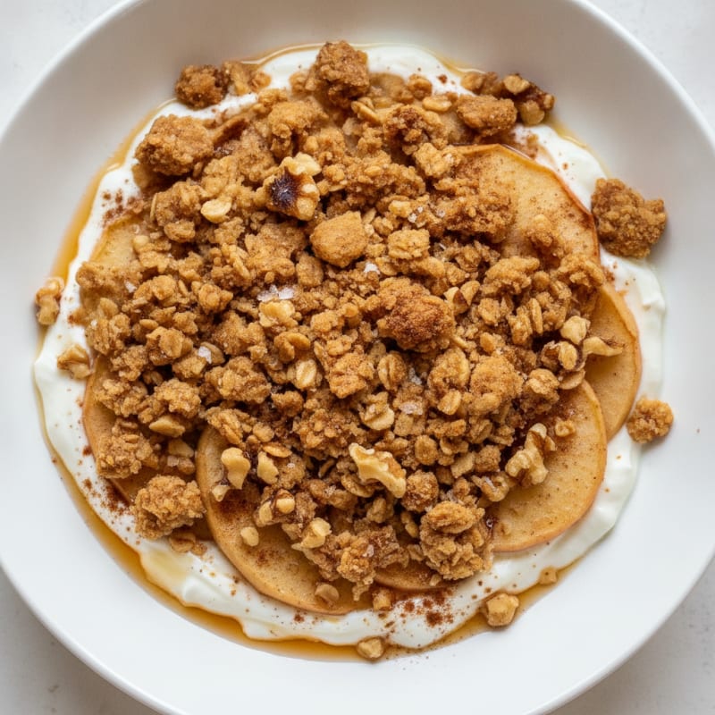 Baked Apple Crumble with Oat Topping