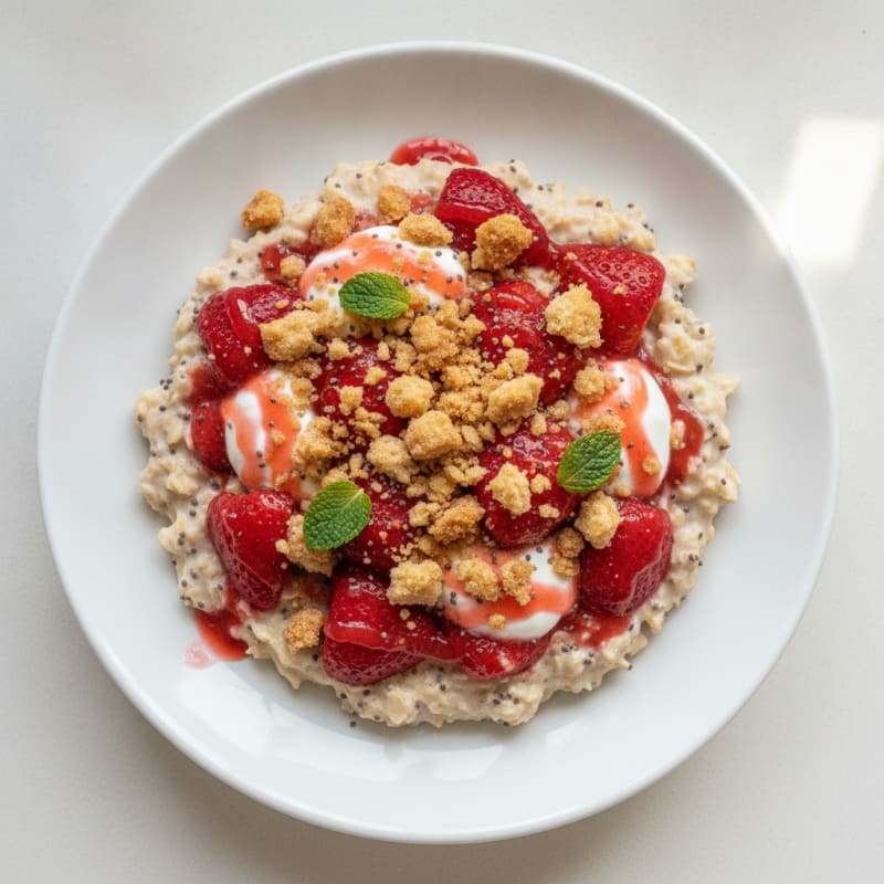 Strawberry Shortcake Overnight Oats