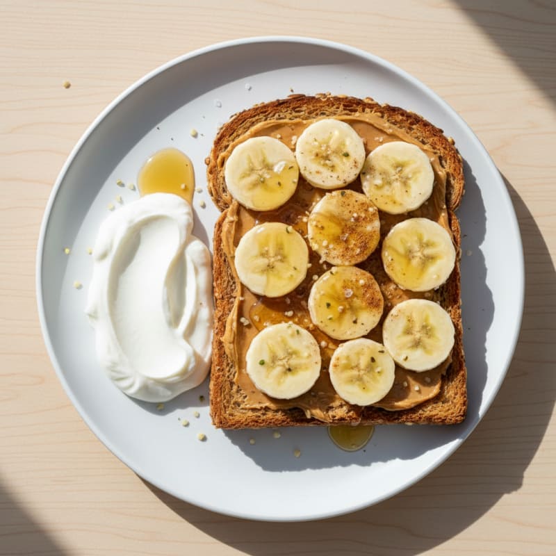 Peanut Butter Banana Honey Toast