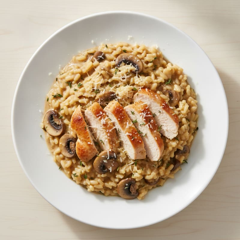 Creamy Mushroom Risotto with Parmesan
