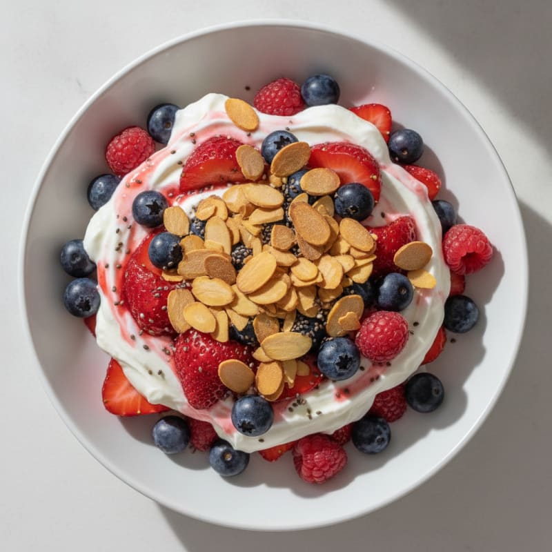 Creamy Greek Yogurt Protein Parfait with Mixed Berries